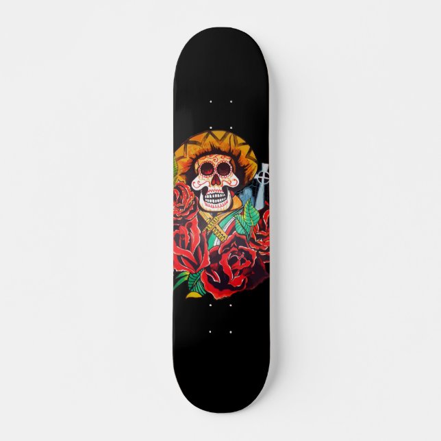 Dia De  Los Muertos Skateboard (Front)