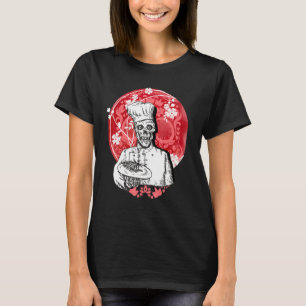 Dia de los Muertos Skeleton Chef Sugar Skull Moon T-Shirt