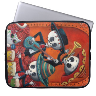 Dia de Los Muertos Skeleton Mariachi Trio Laptop Sleeve