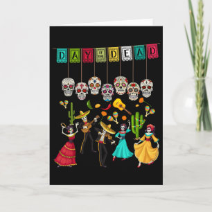Día De Los Muertos Skeleton - Mexican Day Of The D Card