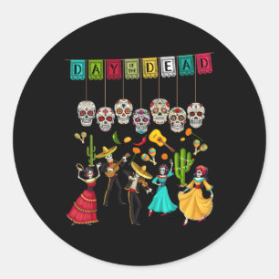 Día De Los Muertos Skeleton - Mexican Day Of The D Classic Round Sticker