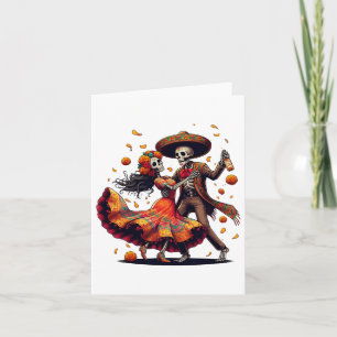 Dia De Los Muertos Skeletons Dancing Mexican Day O Card