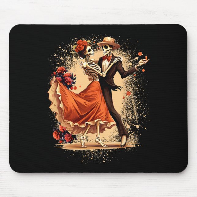 Dia De Los Muertos Skeletons Dancing Mexican Day O Mouse Mat (Front)