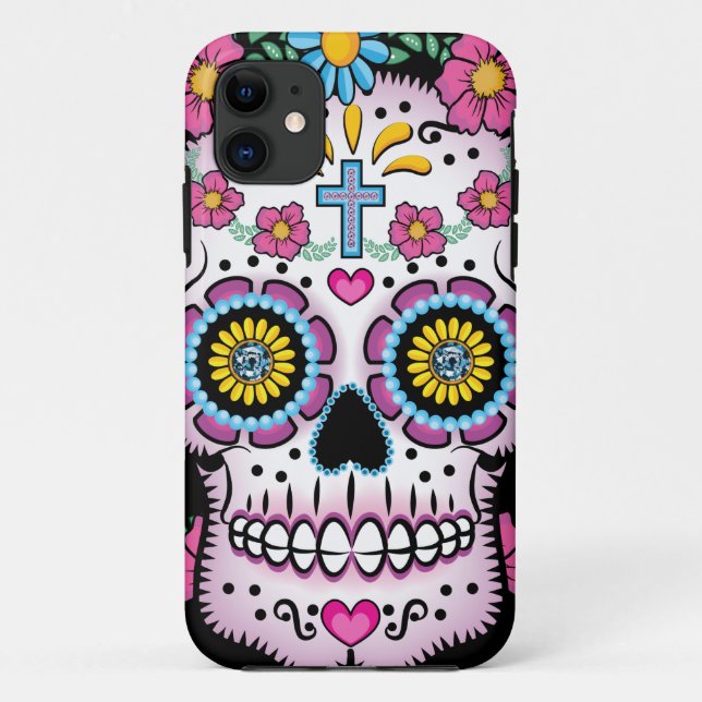 Dia de los Muertos Skull Case-Mate iPhone Case (Back)