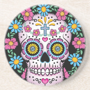 Dia de los Muertos Skull Coaster