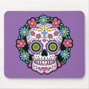 Dia de los Muertos Skull Mouse Mat