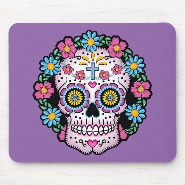 Dia de los Muertos Skull Mouse Mat (Front)