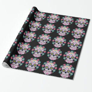 Dia de los Muertos Skull Wrapping Paper