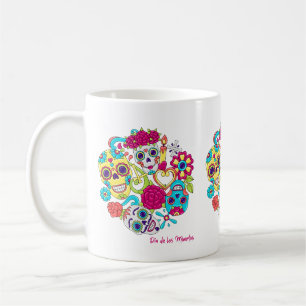 Dia de Los Muertos Skulls Coffee Mug