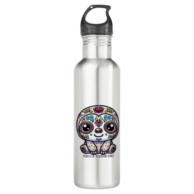 Dia De Los Muertos Sloth Active T-Shirt 710 Ml Water Bottle (Front)