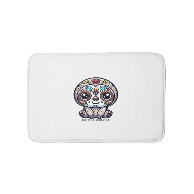 Dia De Los Muertos Sloth Active T-Shirt Bath Mat (Front)
