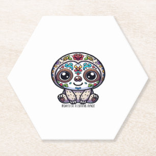 Dia De Los Muertos Sloth Active T-Shirt Paper Coaster