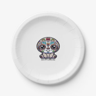Dia De Los Muertos Sloth Active T-Shirt Paper Plate