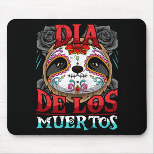 Dia De Los Muertos Sloth Sugar Skull Calavera Mouse Mat