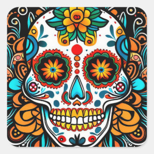 Dia de los Muertos Square Sticker