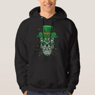 Dia De Los Muertos St Patty's Day Irish Flower Par Hoodie