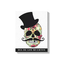 DIA DE LOS MUERTOS Stretched Canvas Print