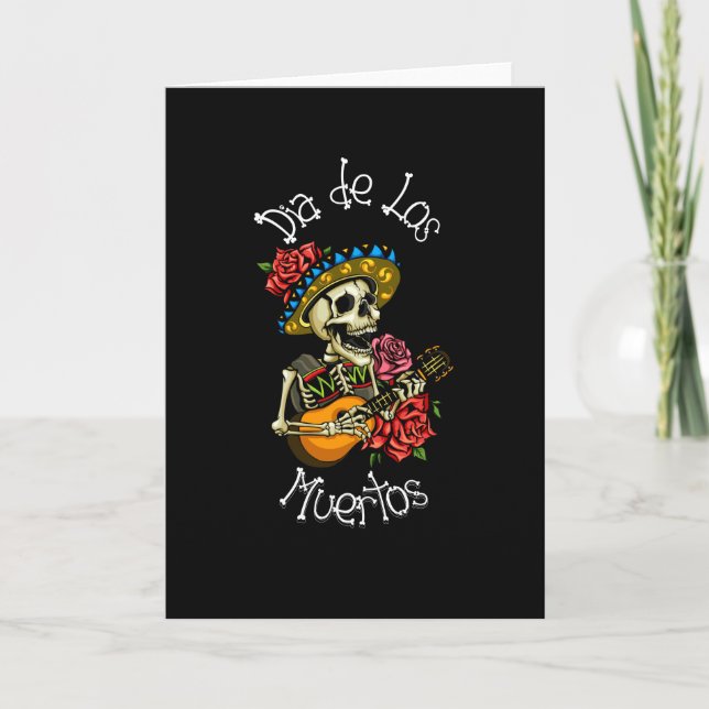 Dia de los Muertos- Sugar Candy Skull Card (Front)