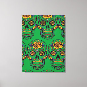 Dia De Los Muertos Sugar Skull Canvas Print