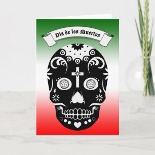 dia de los muertos sugar skull card