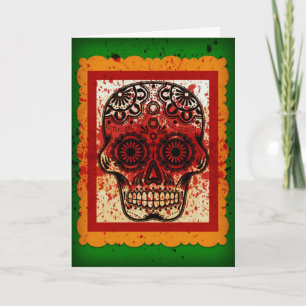 Dia De Los Muertos Sugar Skull Card