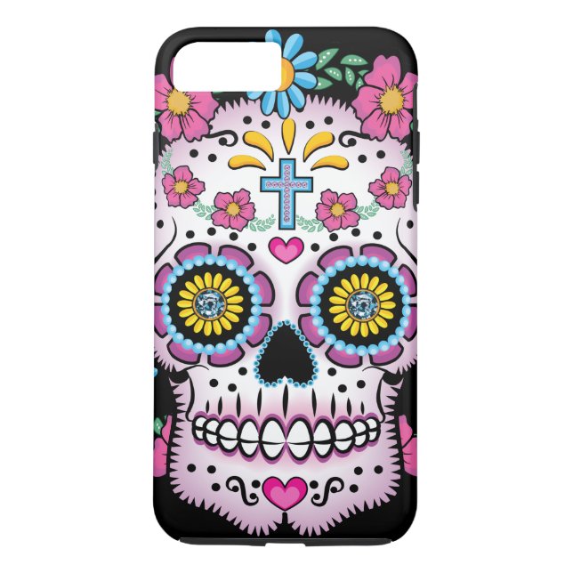 Dia de los Muertos Sugar Skull Case-Mate iPhone Case (Back)