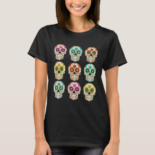 Dia De Los Muertos Sugar Skull Costume Skulls Kids T-Shirt