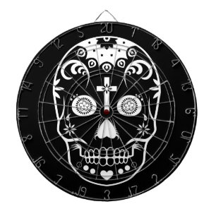 dia de los muertos sugar skull dartboard