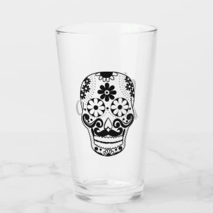 Dia de los Muertos Sugar Skull Glass
