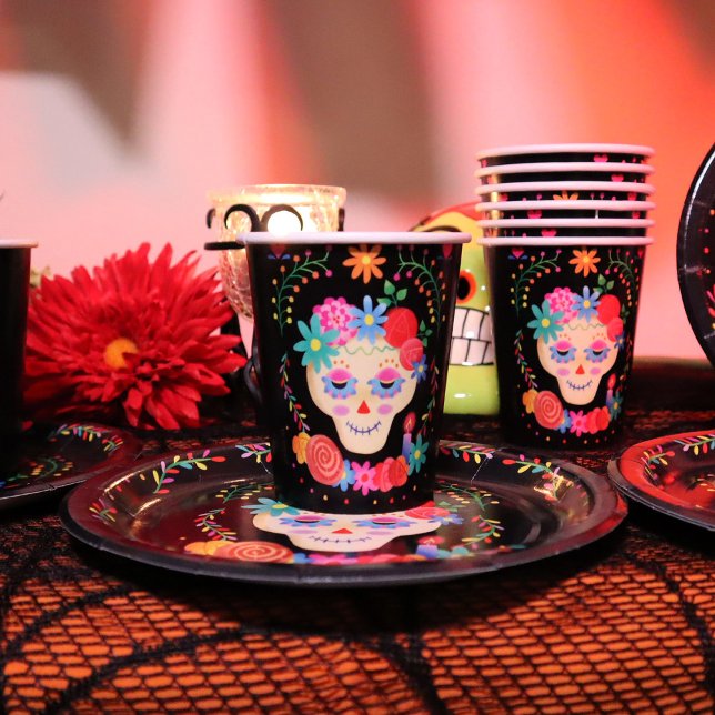 Dia de los Muertos Sugar Skull Paper Cups (Creator Uploaded)