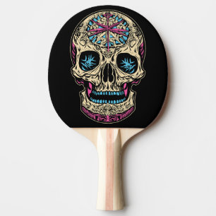 Dia De Los Muertos Sugar Skull Ping Pong Paddle