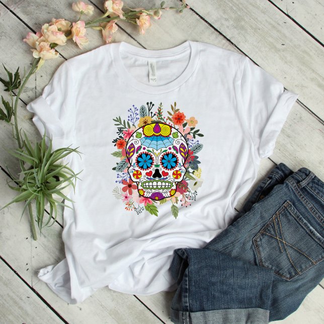 Dia De Los Muertos Sugar Skull T-Shirt (Creator Uploaded)