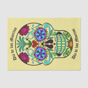 Dia de los Muertos Sugar Skull Tissue Paper Wrap