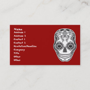 Dia de los Muertos That Girl Skull Business Card