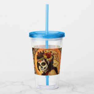Dia De Los Muertos Throw Pillow Acrylic Tumbler