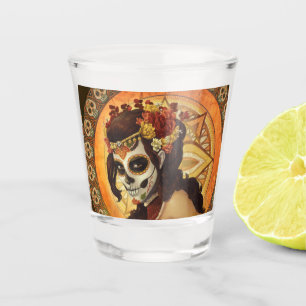Dia De Los Muertos Throw Pillow Shot Glass