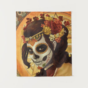 Dia De Los Muertos Throw Pillow Tapestry