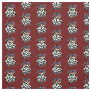 DIA DE LOS MUERTOS TRES CALAVERAS FABRIC