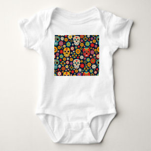 Dia de los Muertos Vintage Baby Bodysuit