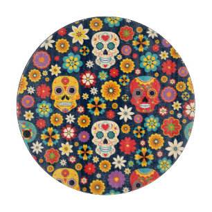 Dia de los Muertos Vintage Cutting Board