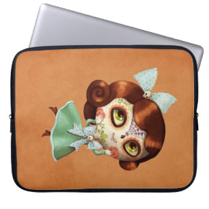 Dia de Los Muertos Vintage Doll Laptop Sleeve