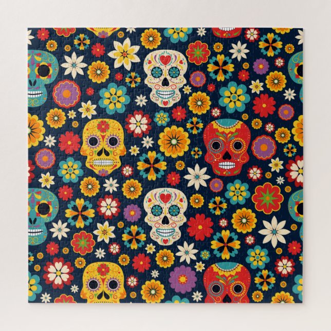Dia de los Muertos Vintage Jigsaw Puzzle (Vertical)