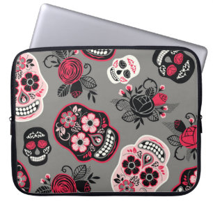 Dia de los Muertos: Vintage Pattern Laptop Sleeve