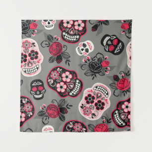 Dia de los Muertos: Vintage Pattern Tapestry
