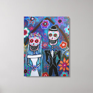 DIA DE LOS MUERTOS WEDDING CANVAS PRINT