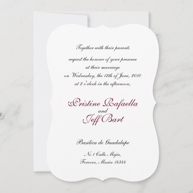 DIA DE LOS MUERTOS WEDDING INVITATION (Back)