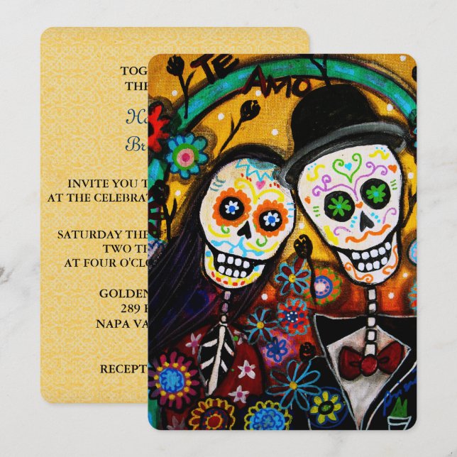 DIA DE LOS MUERTOS WEDDING INVITATION (Front/Back)