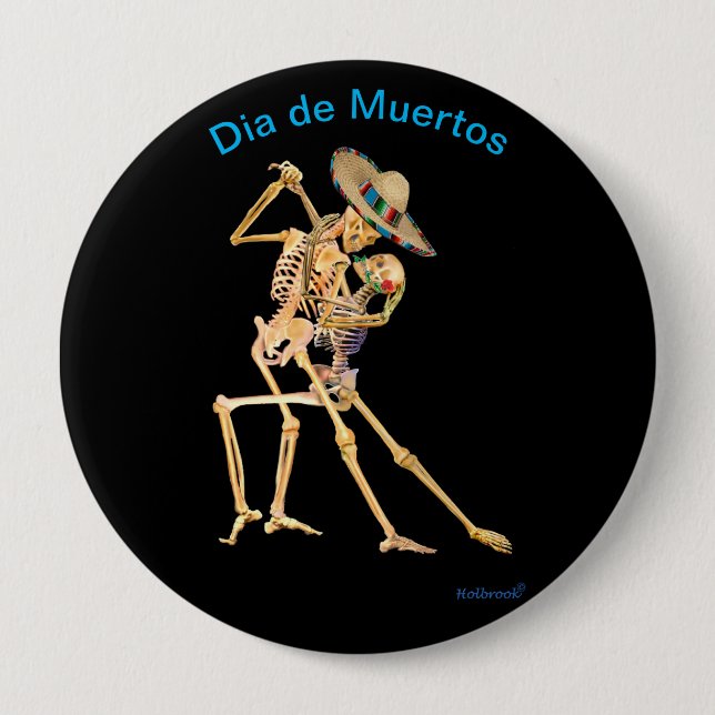 Dia de Muertos 10 Cm Round Badge (Front)