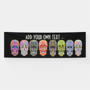 Dia De Muertos Banner - Sugar Skulls