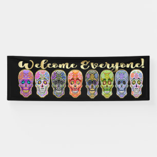 Dia De Muertos Banner - Sugar Skulls